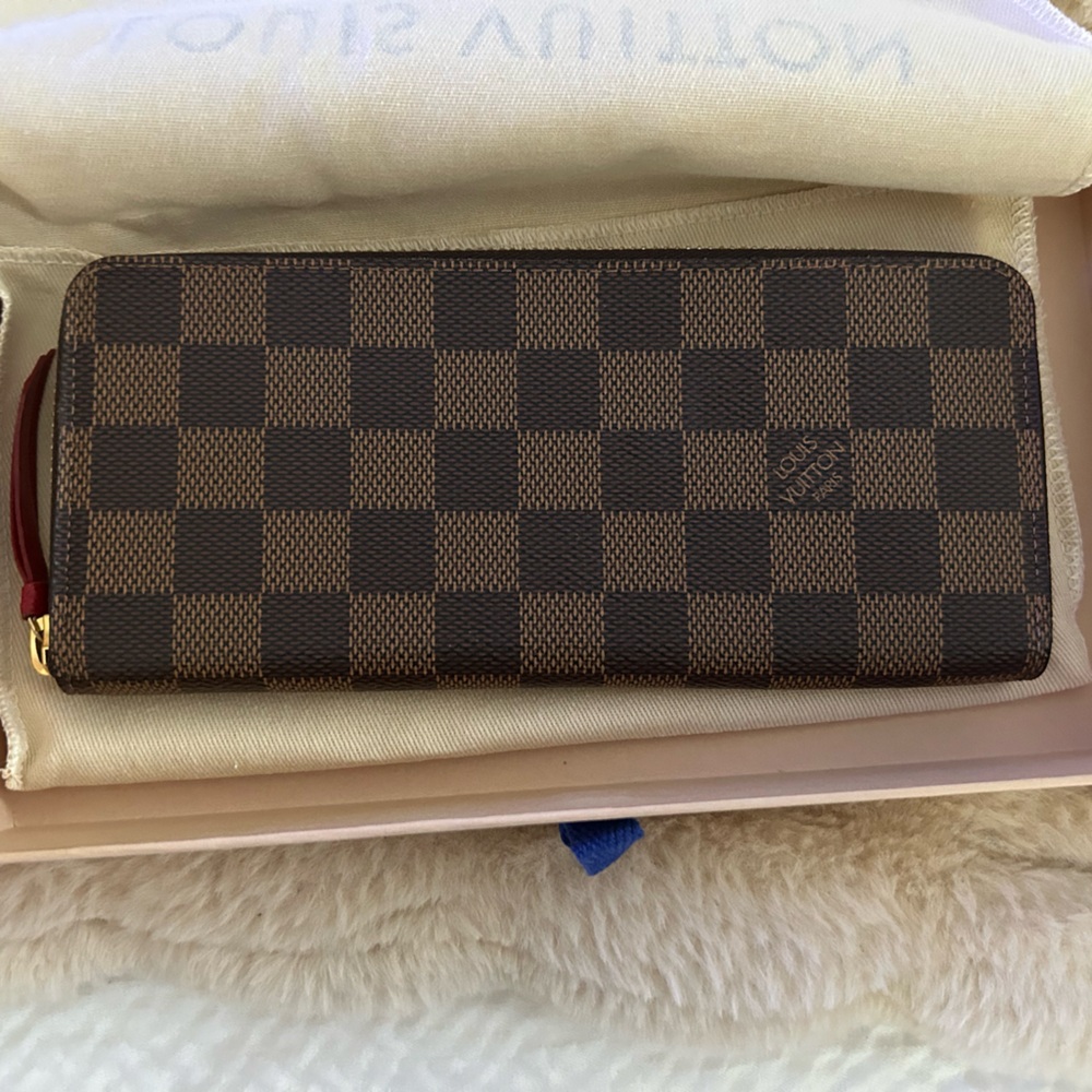 Louis Vuitton Clemence Checkered Brown Wallet